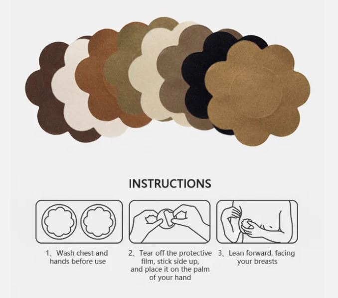 Petal Lites Disposable Satin Nipple Covers