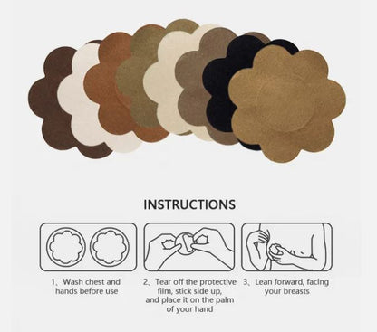 Petal Lites Disposable Satin Nipple Covers