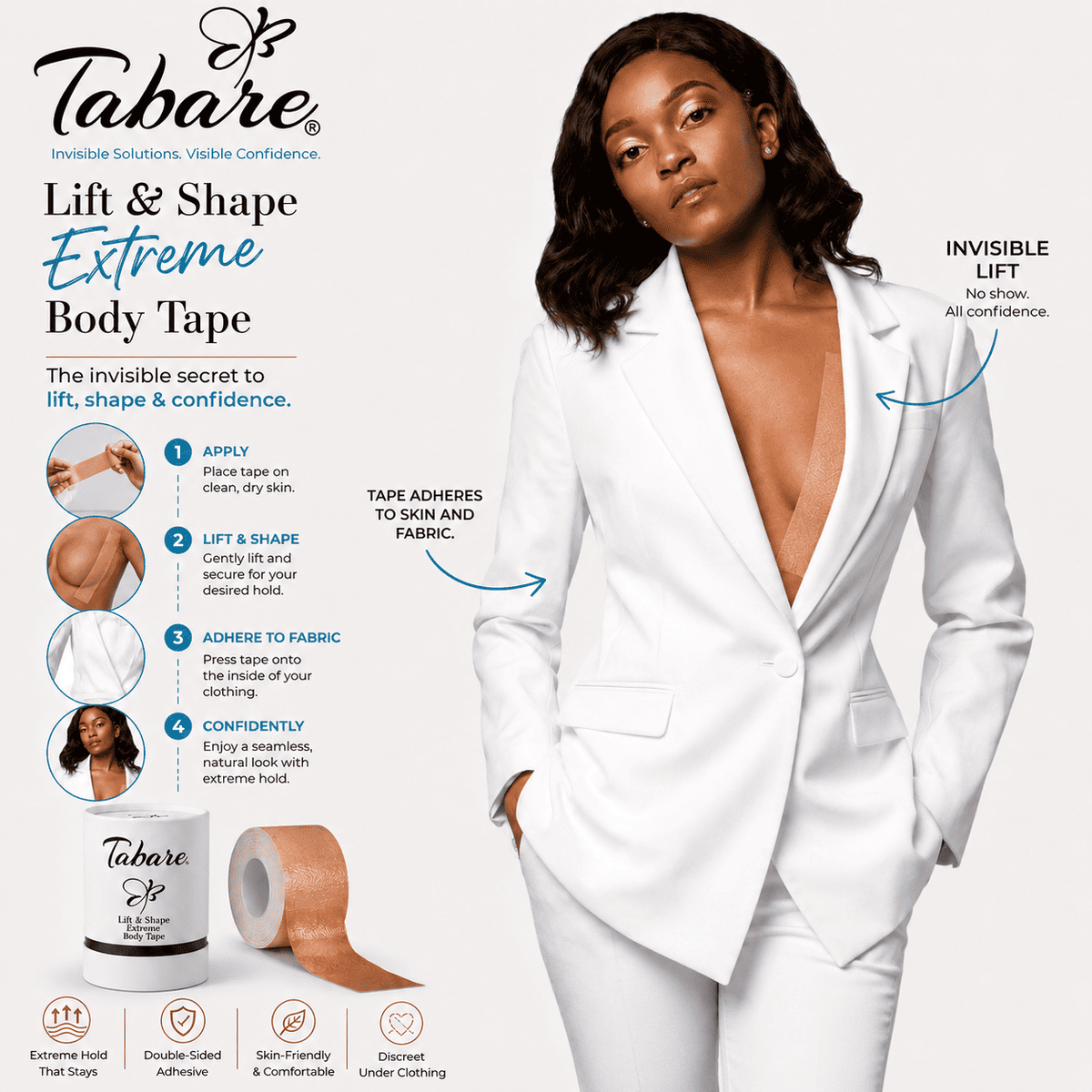 Tabare Lift & Shape Extreme Body Tape Instructions