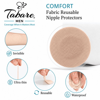 Tabare Men Comfort Reusable Fabric Nipple Protectors