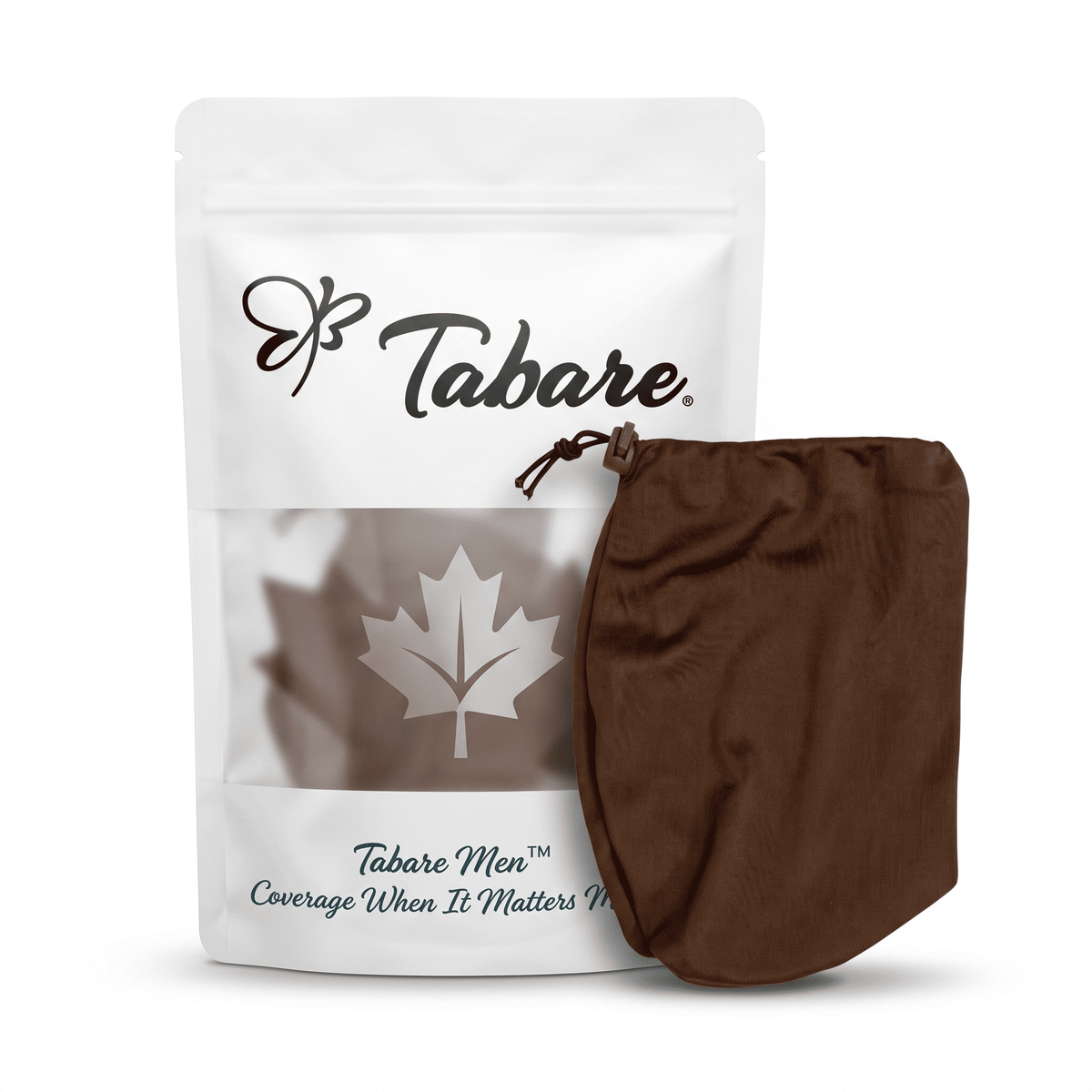 Tabare Maple Leaf Modesty Pouch Brown with Packaging