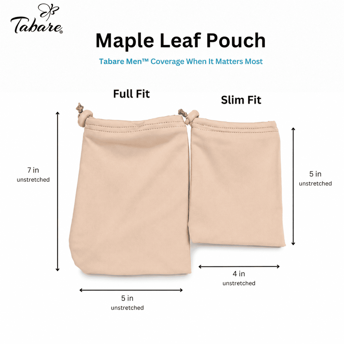 Tabare Maple Leaf Modesty Pouch Measurements