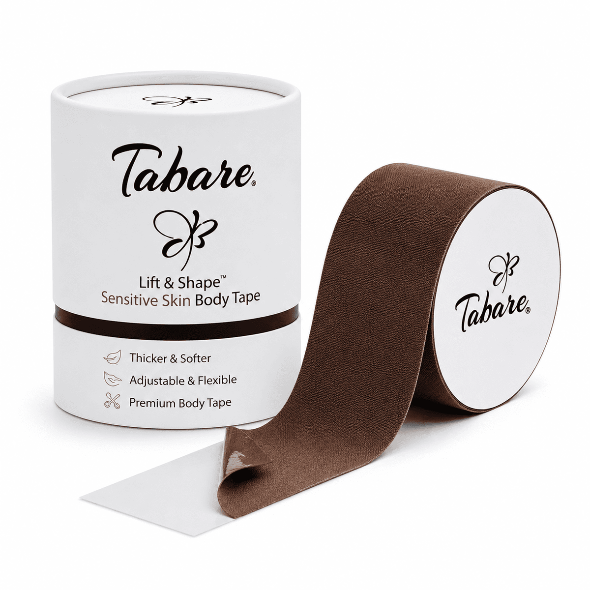Tabare Lift and Shape Sensitive Skin Body Tape in Brown Package