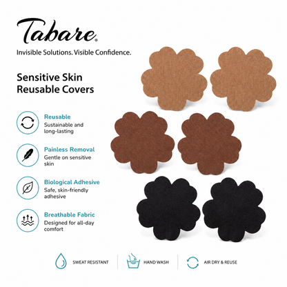 Sensitive Skin Petals Reusable Nipple Covers