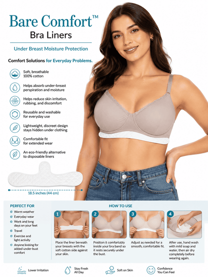 Tabare Bare Comfort Bra Liner on Plus Size Model